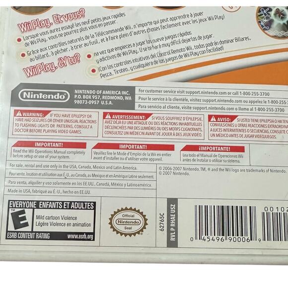 Wii Play Nintendo Wii Video Game Simulation CIB Complete Untested - Picture 4 of 11